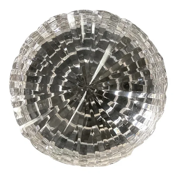 Domed Sculptured And Faceted Clear Lead Crystal Paperweight EUC - Picture 7 of 14